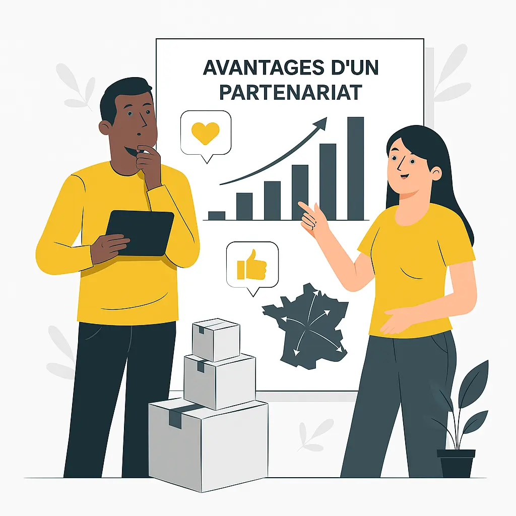 Illustration représentant les avantages d'un partenariat avec un créateur de contenu.