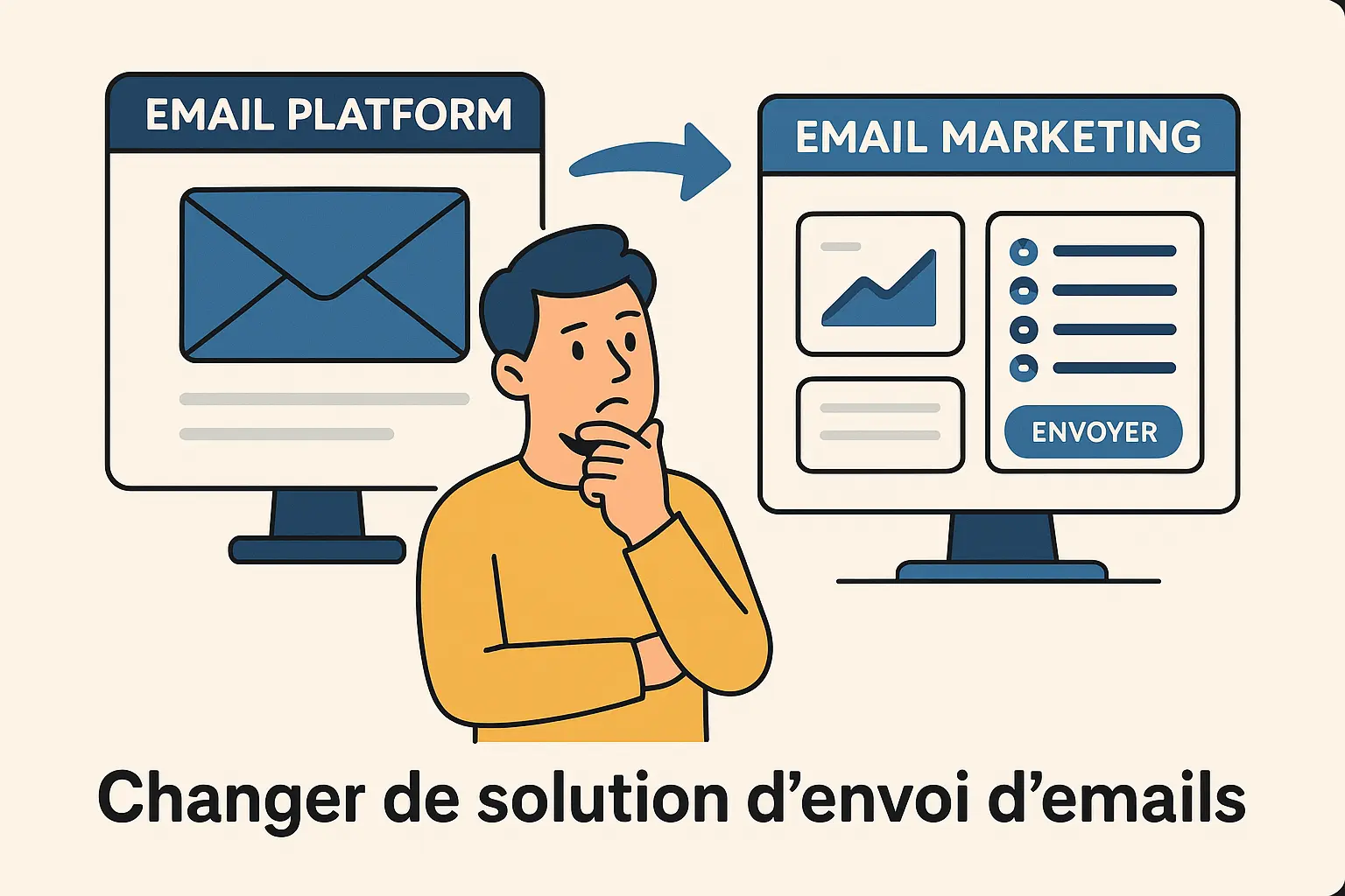 Changer de solution d’envoi d’emails : transition d’une ancienne plateforme vers une solution moderne d’email marketing