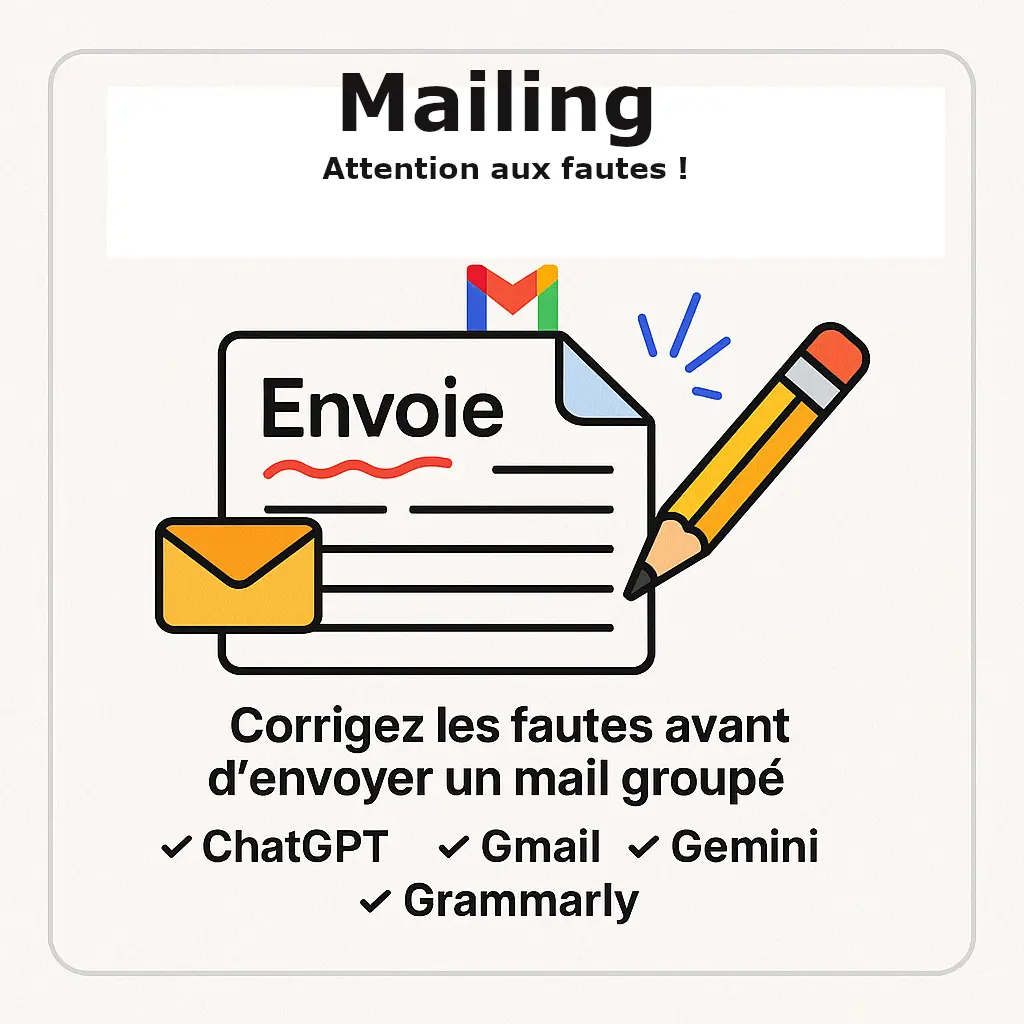 Attention aux fautes pour réussir vos mailing groupés.